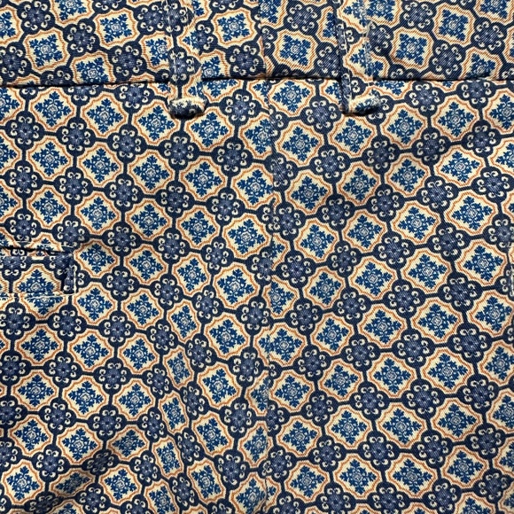 Women's Blue & White Print Land & Sea Shorts Size 14 Cotton Spandex Classic - Picture 4 of 8